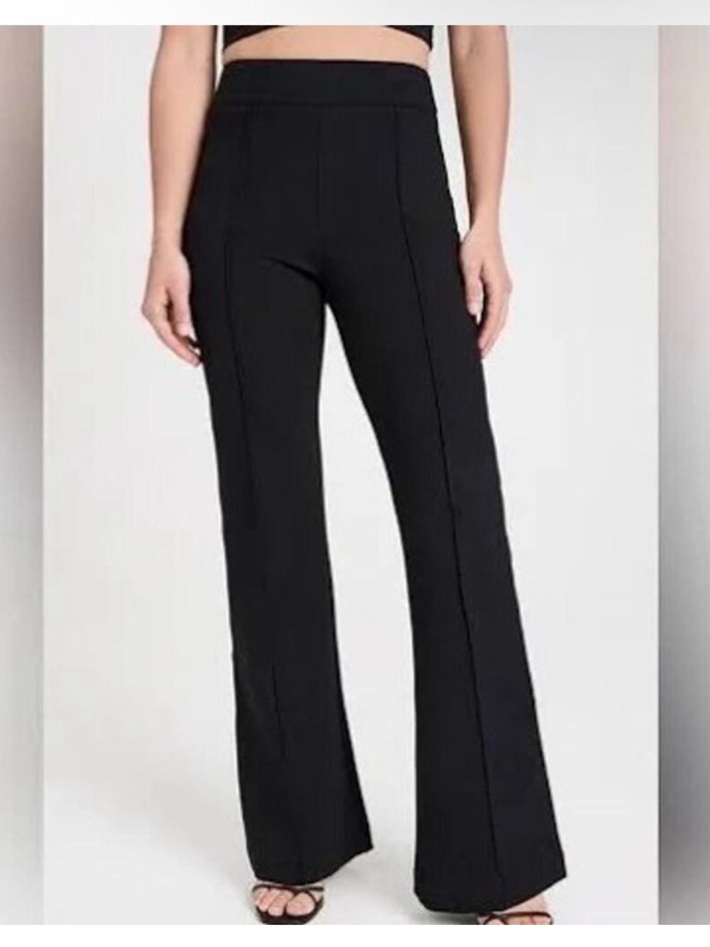 Spanx Perfect Fit Ponte Wide Leg Pull On Pants in‎ Black Size 2xp Office Career